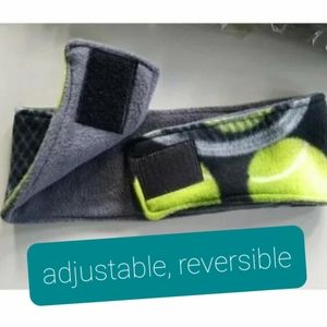 Tennis Print Earwarmer Headband - Unisex - Adjustable and Reversible